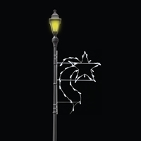 Pole mounted commercial LED Christmas light displays for street and municipal decoration