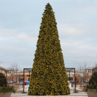 Giant commercial outdoor frame Christmas tree for municipal and retail displays